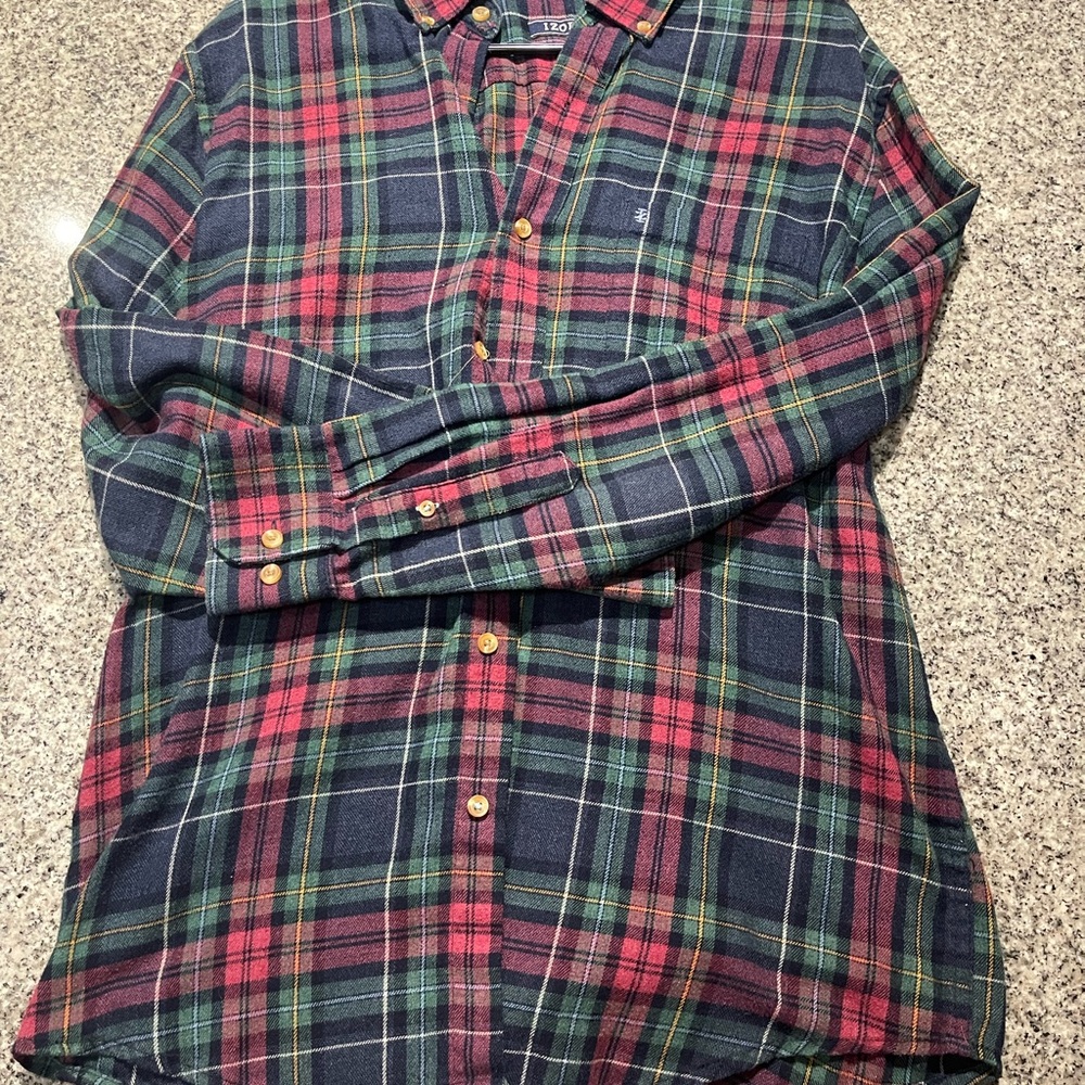Izod Casual Button Down Shirt in Classic Blue